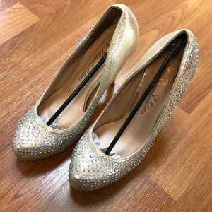 De Blossom Collection high heel shoes (4.5”) gold